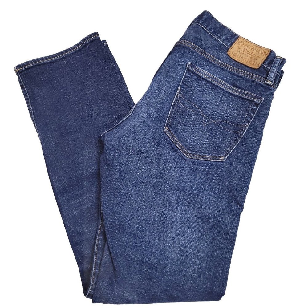 Polo Ralph Lauren The Varick Slim Straight Dark Wash Designer Jeans 32x31